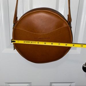 portland leather circle crossbody